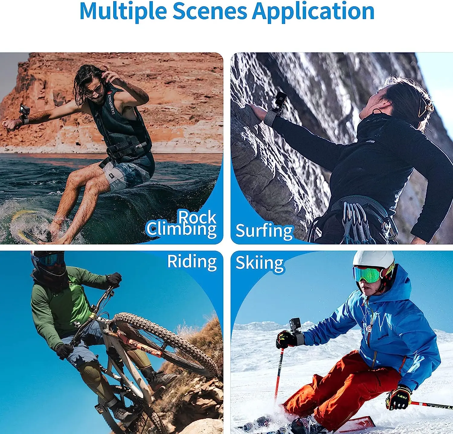 Adjustable Tape Arm Mount Wrist Band Mount Action Camera Strap For GoPro 13 12 11 10 SJCAM DJI Osmo Action 4 Camera Accessories