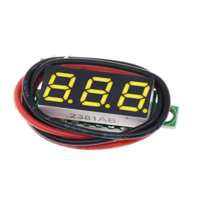 0,28 Zoll DC LED Digital-Voltmeter 2,5-30V Spannungsmesser Auto Kfz Mobile Stromversorgung Spannungsprüfer Detektor Rot Grün Blau Gelb