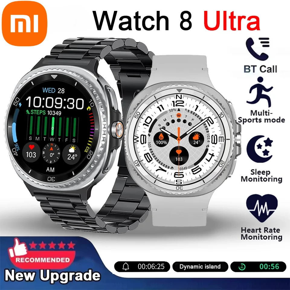 

Xiaomi 2025 Новые Смарт-часы 8 Ultra Смарт-часы для мужчин 100 + Спортивное видео GPS NFC 46 мм AMOLED Фитнес Спортивный трекер Запуск здоровья