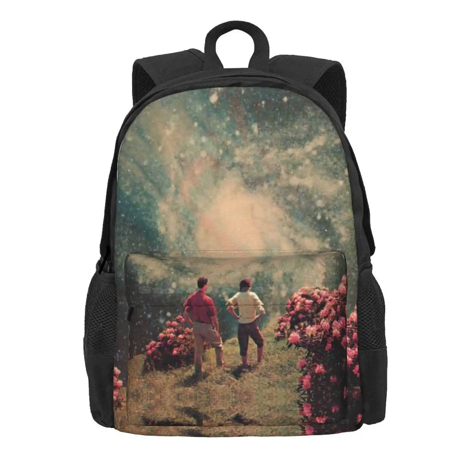 There Will Be Light In The End Hot Sale Schoolbag Backpack Fashion Bags Frank Moth Vintage Collage Graphic Design Color People