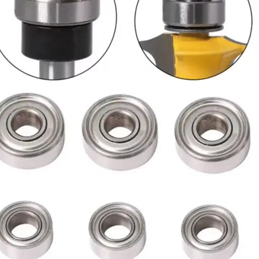 Heavy Duty Steel Bearings Access For Milling Cutter Router Bit Top Mounted Ball Bearings Guide For Router Bit Bearing Repair