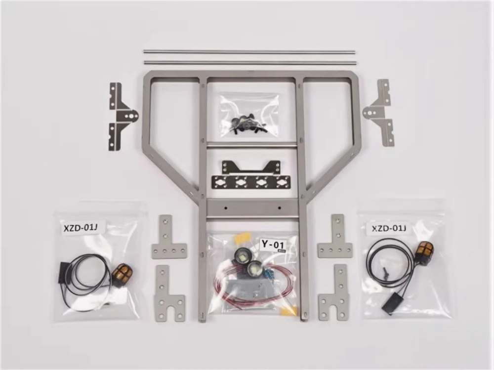 

Steel Lights Rack set fit for Tamiya Tractor trucks 6X4 Trailer R620 770s 56368 fh16 56375 Benz Actros 3363 RC Truck 1/14 scale