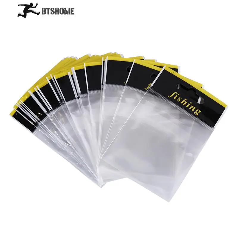 100pcs fishing lures bag Ziplock Self Seal Zipper Plastic Retail Packing Poly Bag Zip Lock Bag Package Fishing Tackles