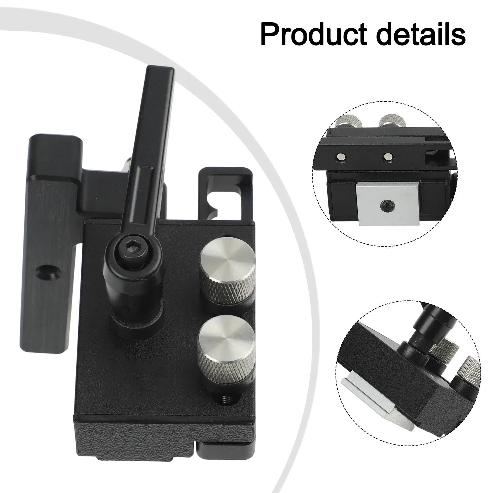 High Precision Woodworking Stop Aluminum Tool Miter Track Stop Woodworking Precision Tool Adjustable Track Stop Ergonomic Handle