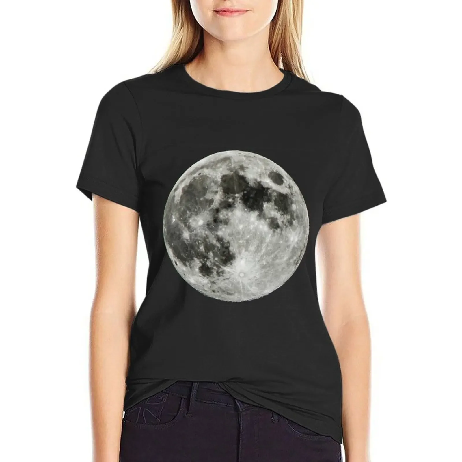 

Full Moon T-Shirt summer tops plain summer clothes customs design your own new edition t shirts for Women