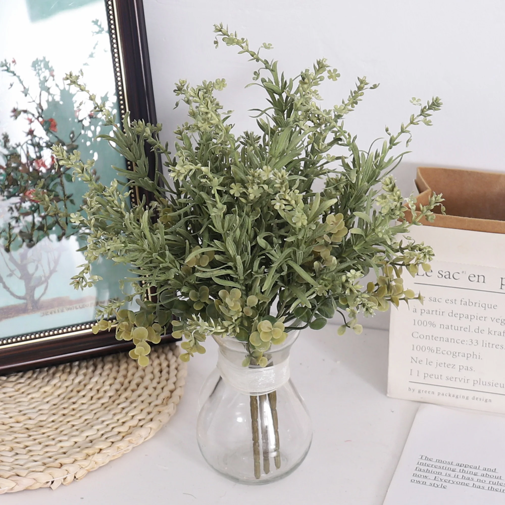 Eucalyptus Leaves Babysbreath  - Christmas Wreath Fake review and price