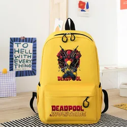 Deadpool & Wolverine Backpacks Anime Marvels Super Heroes High-capacity Knapsacks Kids Shoulders Bags School Bags Supplies Gift