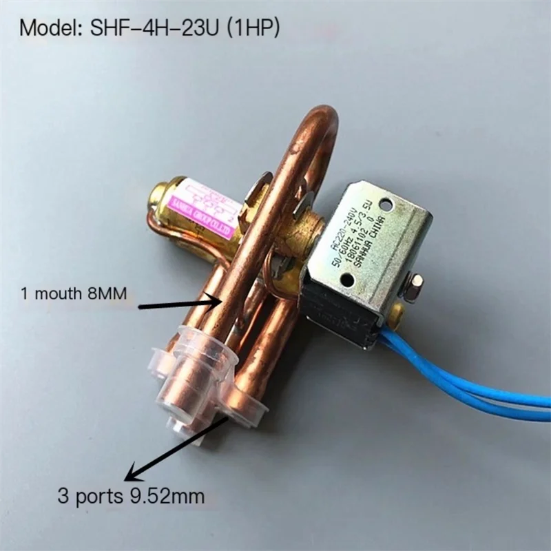 Sanhua Four-Way Heat Pump Reversing Valve With Coil AC220V 1-5P Air Conditioning