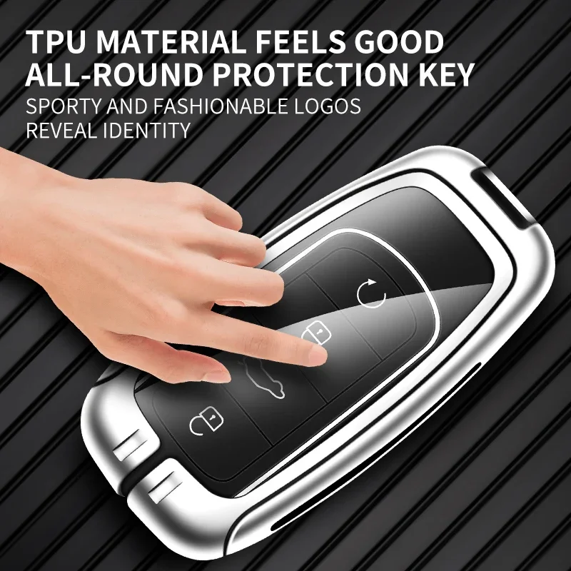 Zinc Alloy Car Key Case Cover for Chery Tiggo 8Pro 7Plus Arrizo8 Omenda Remote Control Keychain Keyless Interior Accessories