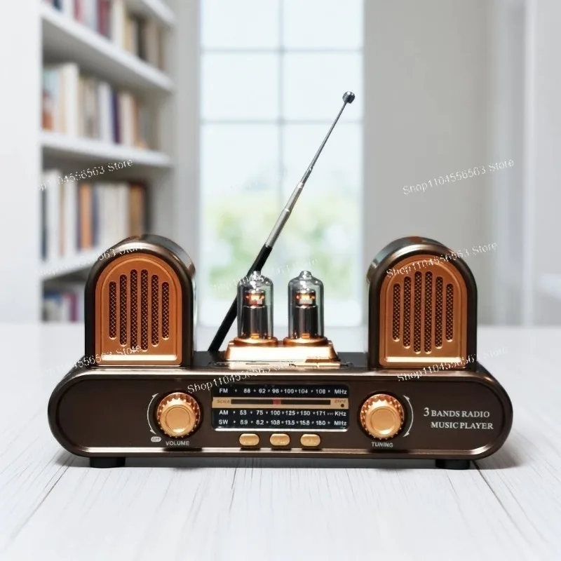 Stereo Two-channel Radio FM Medium Wave Short Wave Bluetooth Speaker Card Stereo