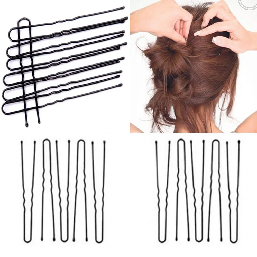 

50PCS Trinket Headwear Alloy U-shaped Barrette Hairclips Waved Hair Pins