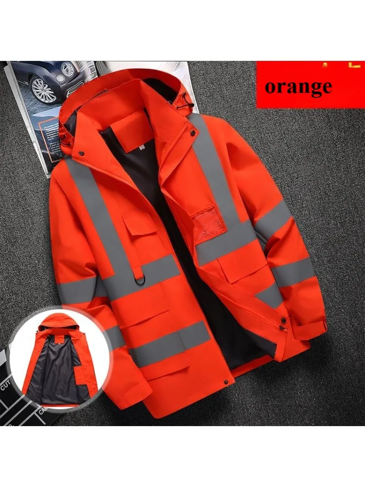 Men's workwear jacket construction clothing building clothing outdoor work clothes windproof waterproof reflective strip