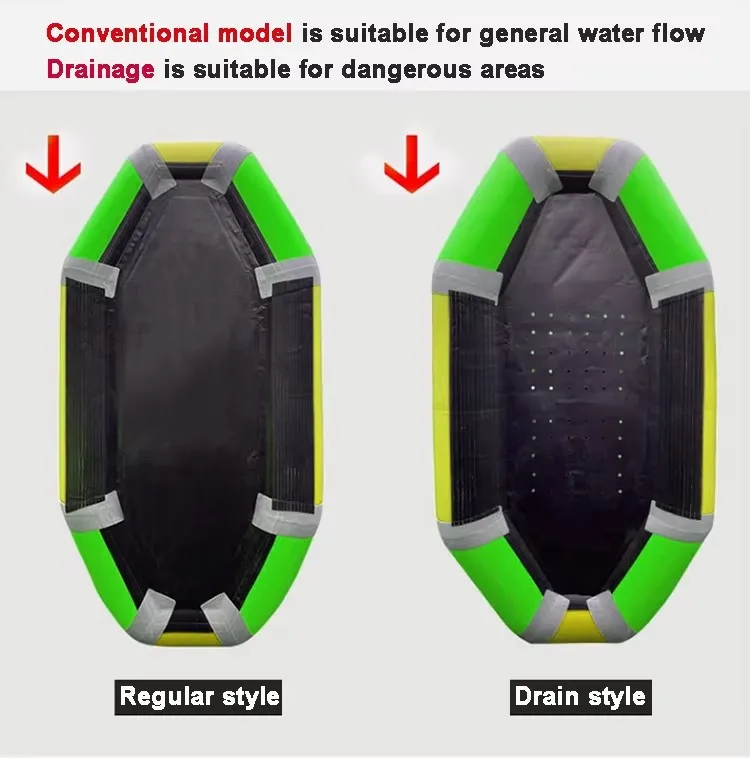 قارب صيد قابل للنفخ، قارب تجديف مطاطي بدون محرك، طوف ترفيهي #5