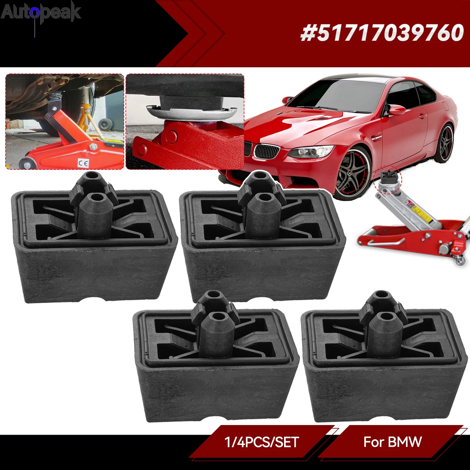 

1pc/4pcs Lift Jacking Point Support Plug Plate Block Jack Pad for BMW 6 7 Series Mini R50 R53 R55 R56 R57 R58 R59 51717039760