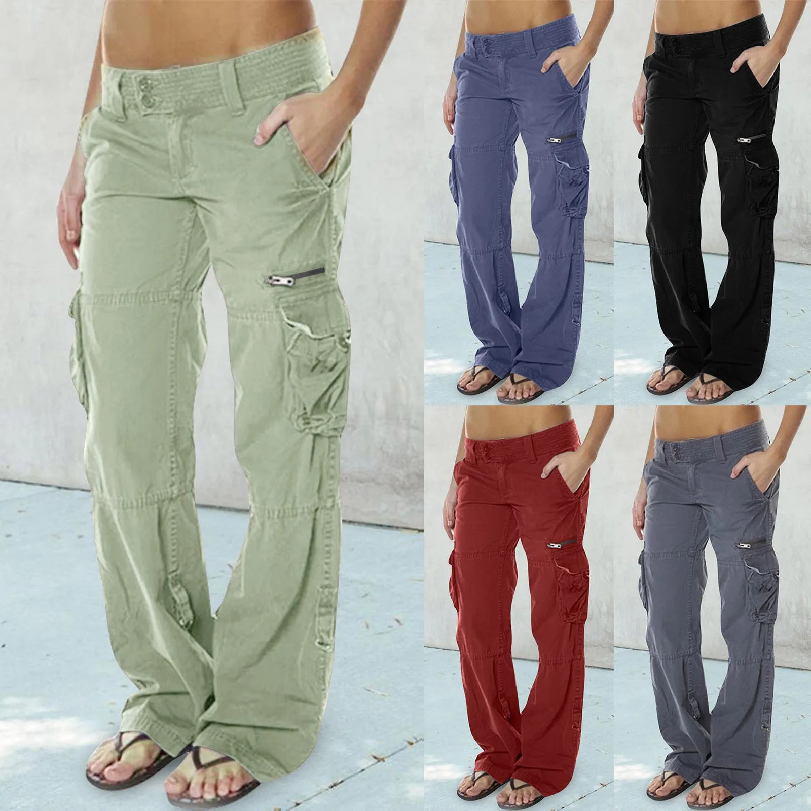 

Womens on Pants Casual Work Womens Cargo Pants With Pockets Outdoor Casual Ripstop Camo Construction Work Pants Tall Pants Women