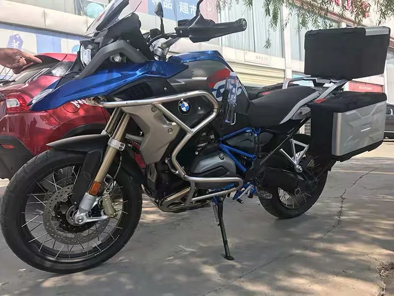 Pelindung bilah tabrakan sepeda motor, untuk BM R1200GS LC 2013-2018, pelindung mesin atas bawah, pelindung tangki bahan bakar baja Aluminium jalan raya