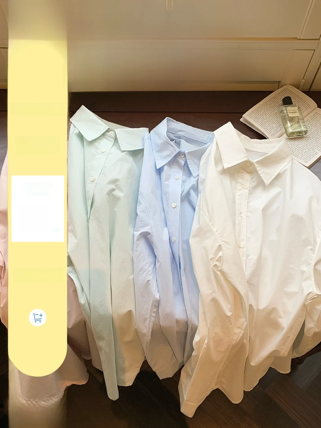 

Lush Vintage Pure Color Long Sleeve Shirt Women's Korean Style Loose Casual Slimming Versatile Top Cotton Polyester Blend