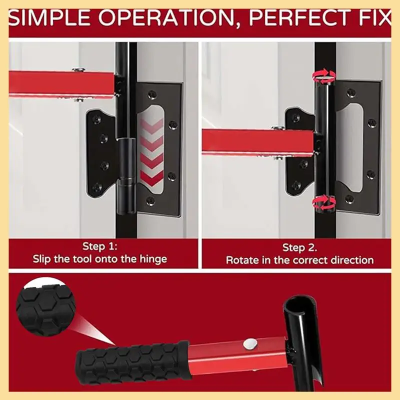 

GOOD-Door Hinge Wrench Kit Door Hinge Adjustment Tool 9/13/15/18Mm Precision Tool Set With Replacement Hinge Wrench Heads