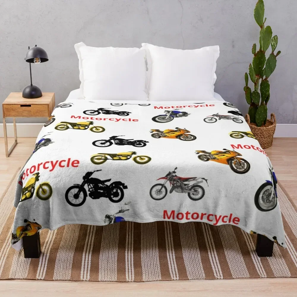 

Motorcycles World Throw Blanket halloween Plush Sofa Throw sofa bed Blankets