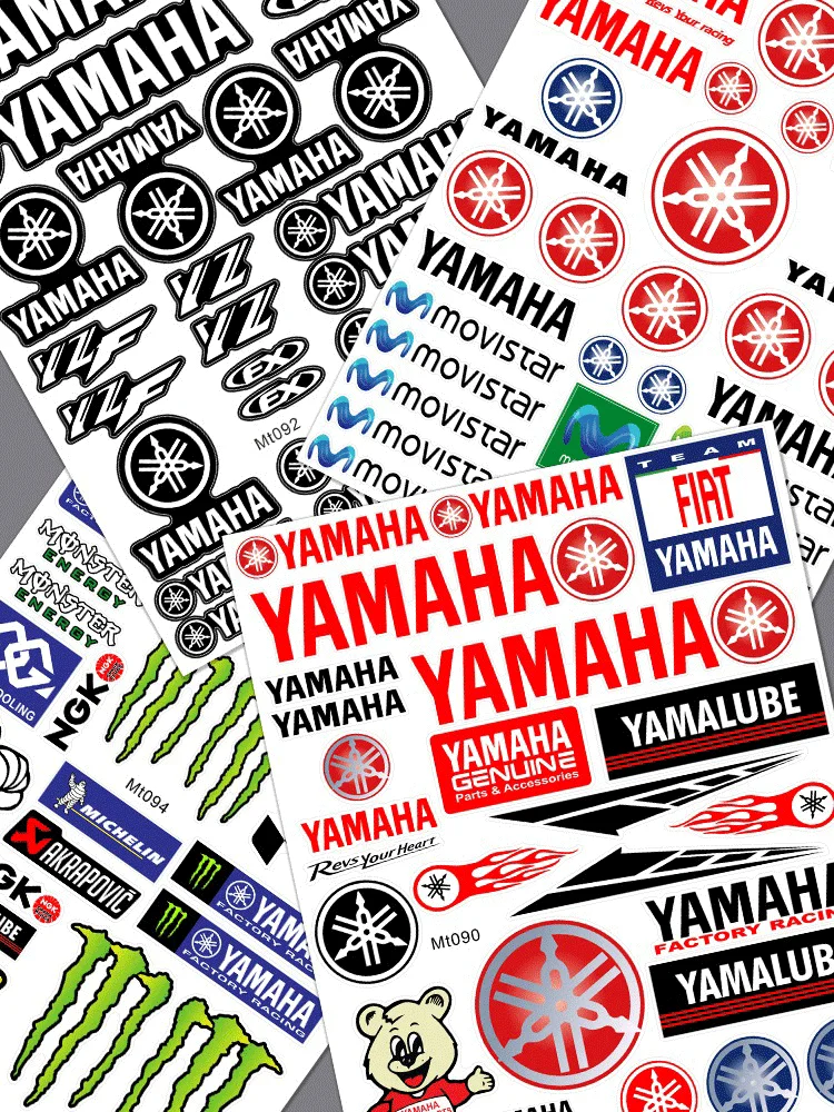 AliExpress New PVC Racing Motorcycle Decals Set Logo Stickers for Helmet Bike Car Motocross High-Quality Vinyl Motorcycle Decals