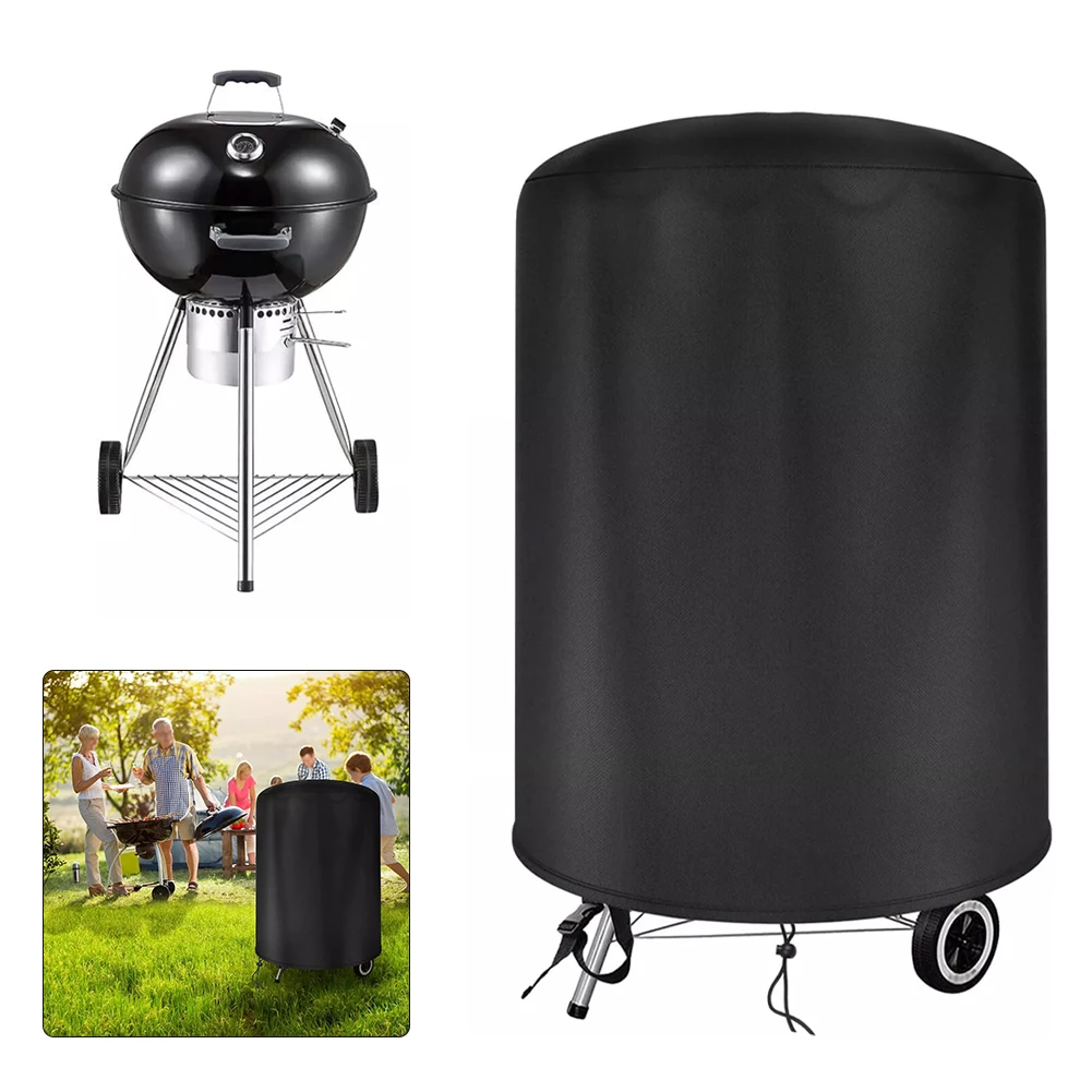 

Raweao Kettles BBQ Cover For Weber Waterproof Barbecue Cover Round BBQ Outdoor Rain Protective Barbecues Oxford Cover Tools 57Cm