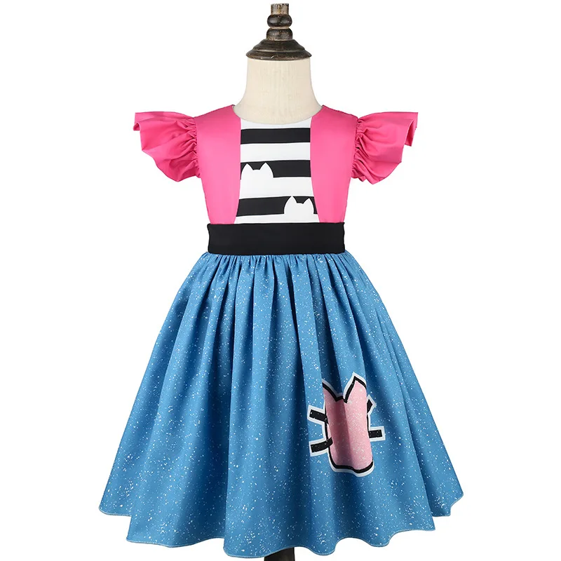 Filme gabby cosplay traje gabby vestido roupa dos desenhos animados gabs casa gabby gabby 80cm-130cm para mulheres festa de halloween adereços comicon