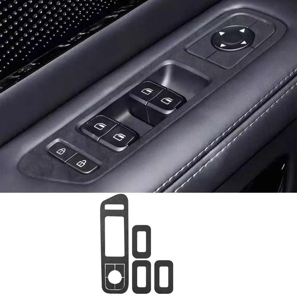 

Панель кнопок подъема окна, декоративная наклейка подъема окна, алькантара, замша, подходит для 2024 2025 BAIC JISHI Polestones 01 ROX 01