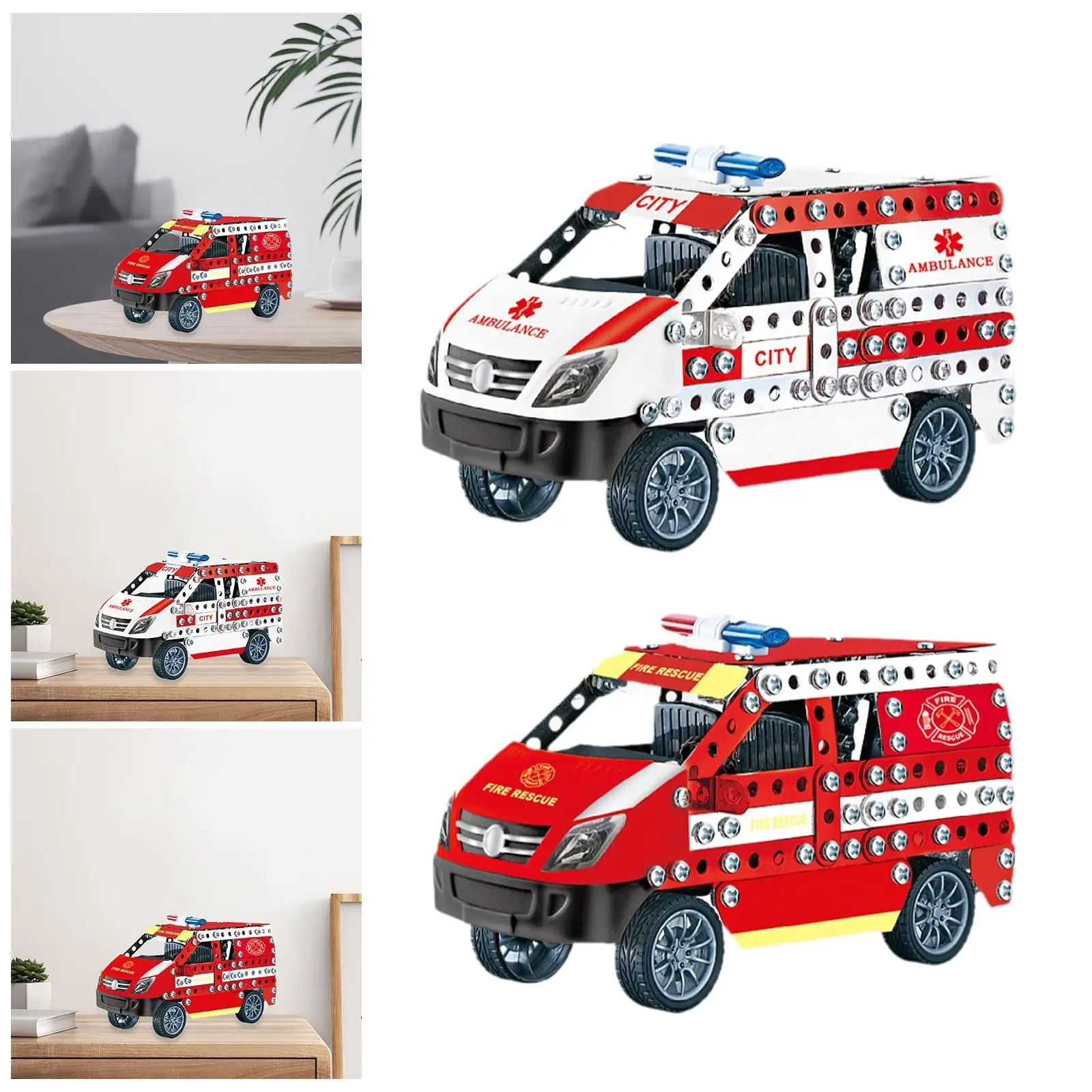 Model Car Kits Car Building Kits Metal Development Brain Vehicles Toy Erector Set Toys for Kids Adults Boys Girls Birthday Gifts