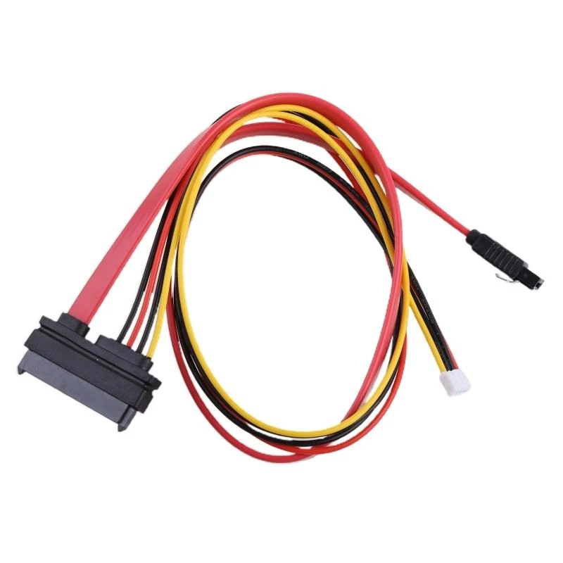 7 + 15 22 pin Male to Female Data Power Extension Cable 42cm Red Color