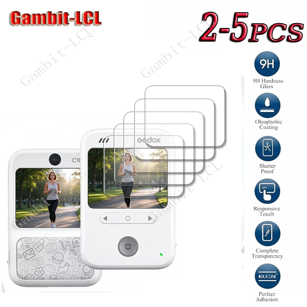 2-5PCS 9H HD Tempered Glass For Godox C100 ON  GodoxC100 Screen Protector Cover Film