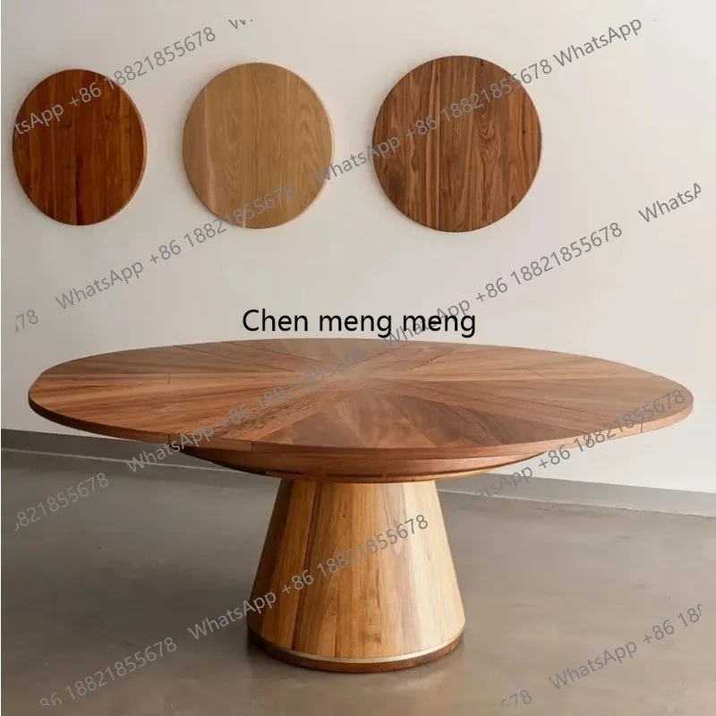 

Sale Nordic Rooms Round Space Savings Household Furniture Industrial Style Hotel Expandable Oval Wooden Dining Table