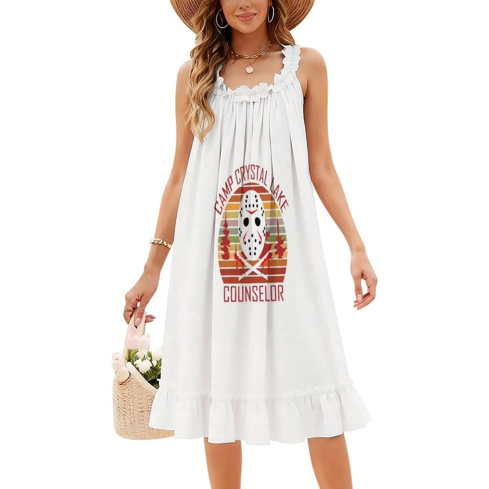 النساء الرجال مخيم كريستال بحيرة مستشار ريترو خمر فستان عطلة مثير للنساء الشاطئ حفلة عيد ميلاد فستان قصير النساء الرجال #4