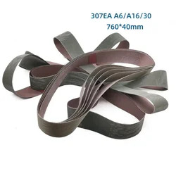 6 Pcs 760x40mm Sanding Belt Trizact 307EA A6 A16 A30 For Stainless Steel Polishing