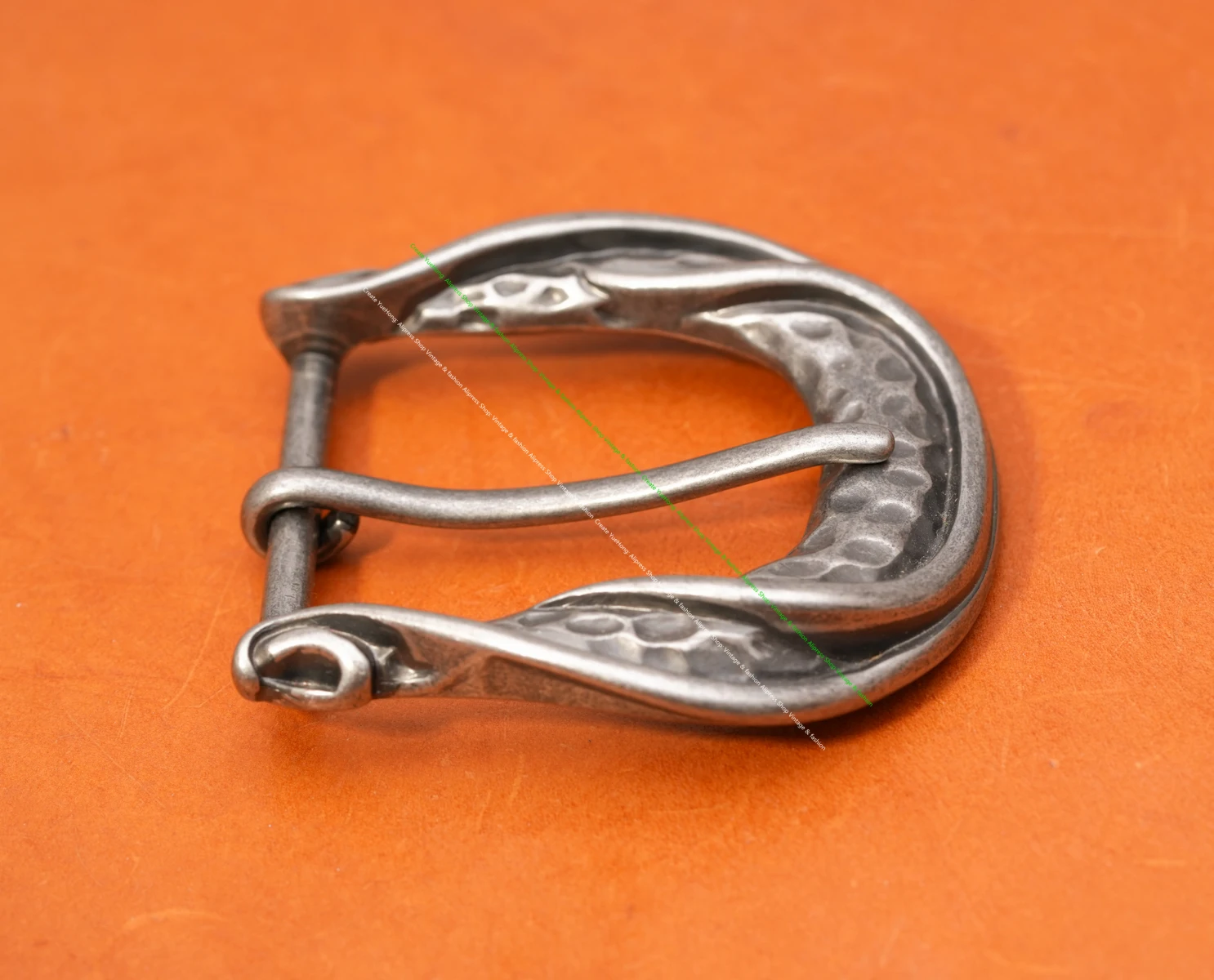 الرجال الثقيلة قوي خمر الفضة معدن المتعثرة مطروق حزام مشبك الجلود الحرفية مشبك صالح 40 مللي متر حزام #3