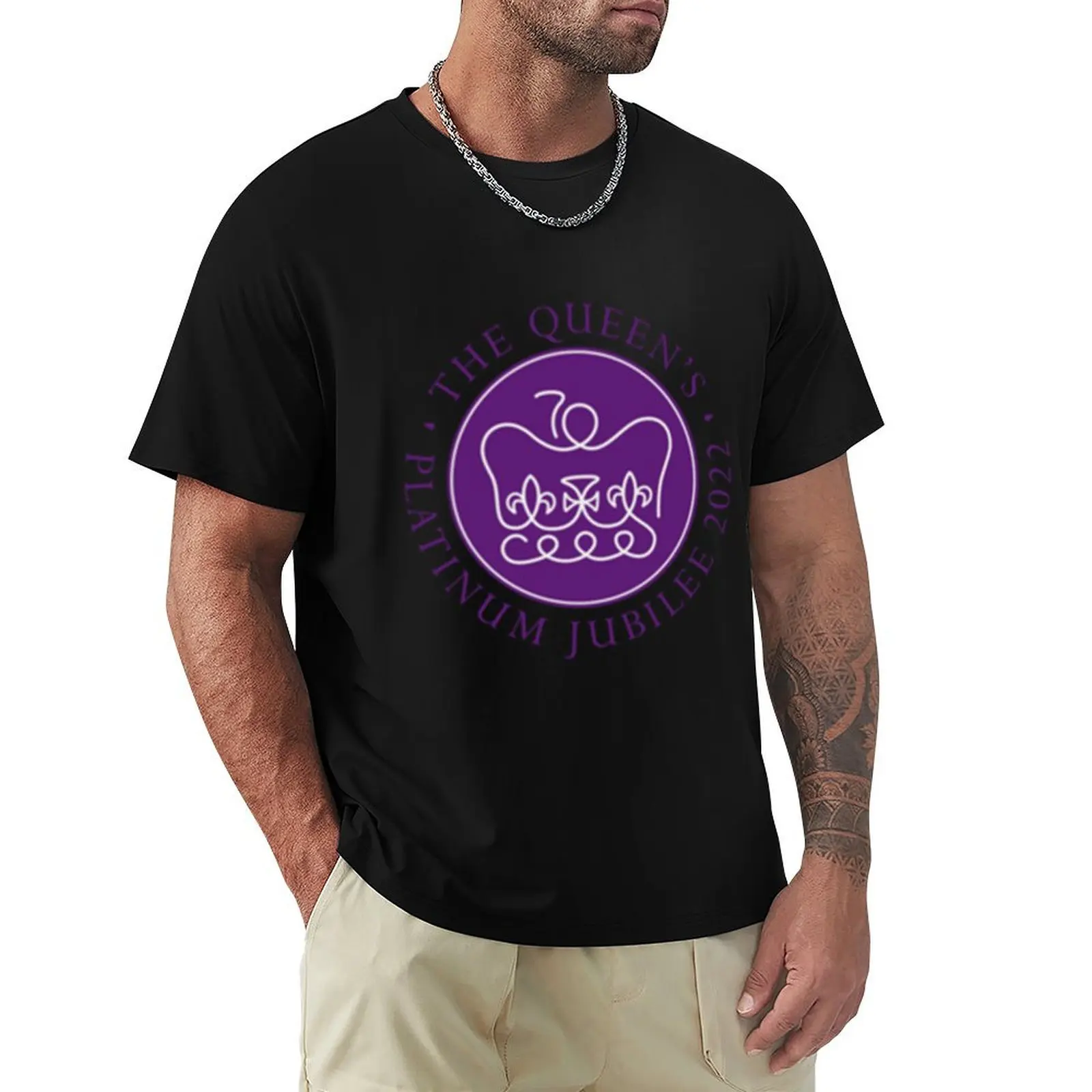 Queens Platinum Jubilee T-Shirt Casual Streetwear Short Sleeve Tee