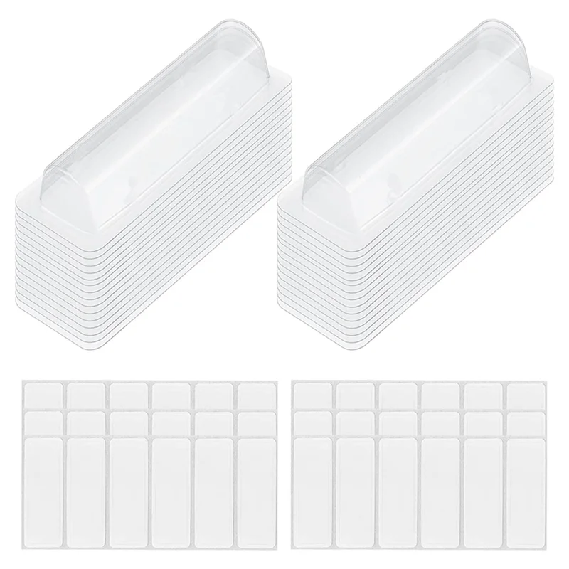 

AEF3-60 шт. пакеты для бальзама для губ, прозрачные пластиковые прозрачные держатели для губной помады, пластиковые куполы с двухсторонней лентой для поделок своими руками