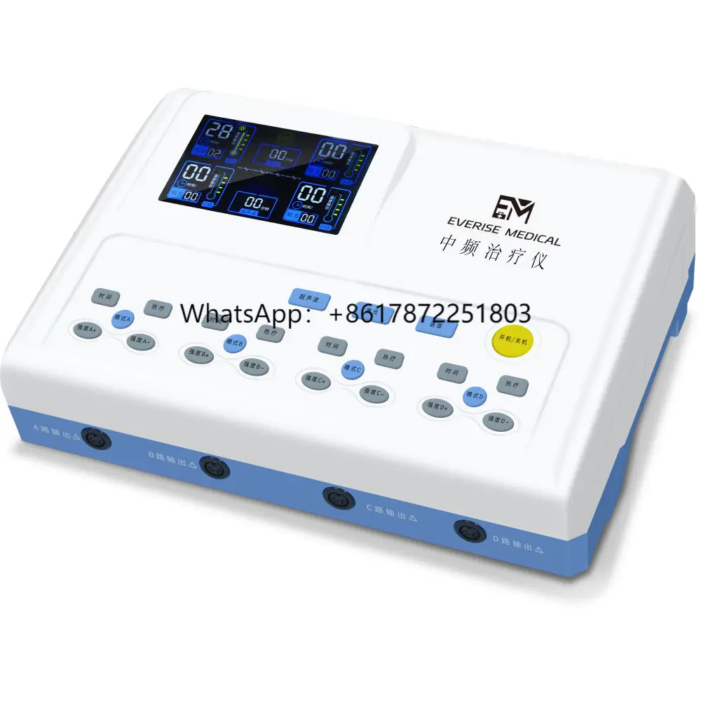 

Computerized Electrotherapy Apparatus with Intermediate Frequency and Ultrasonic Physiotherapy Made of Durable ABS Material
