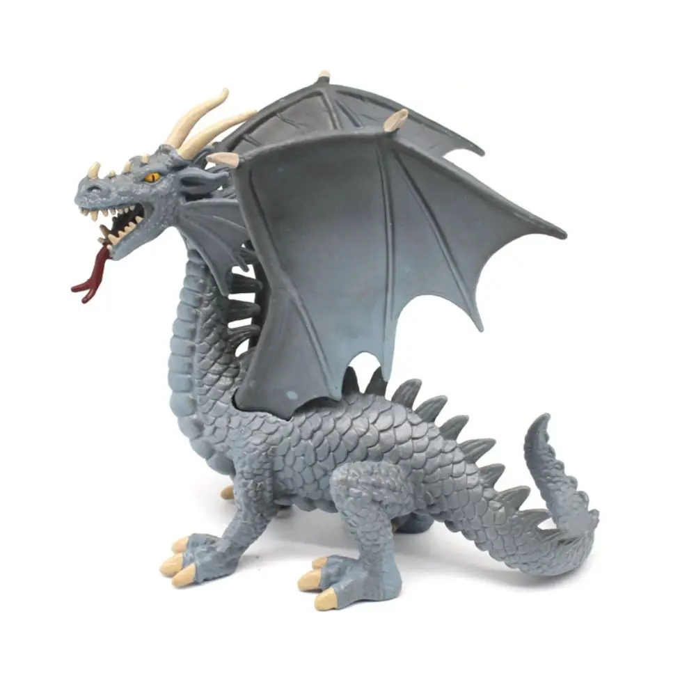 Ice Flying Dragon Myth Dragon Figures Western Beast Fire Bullfighting Simulation Warcraft PVC Toys Ornament Dragon Animal Model