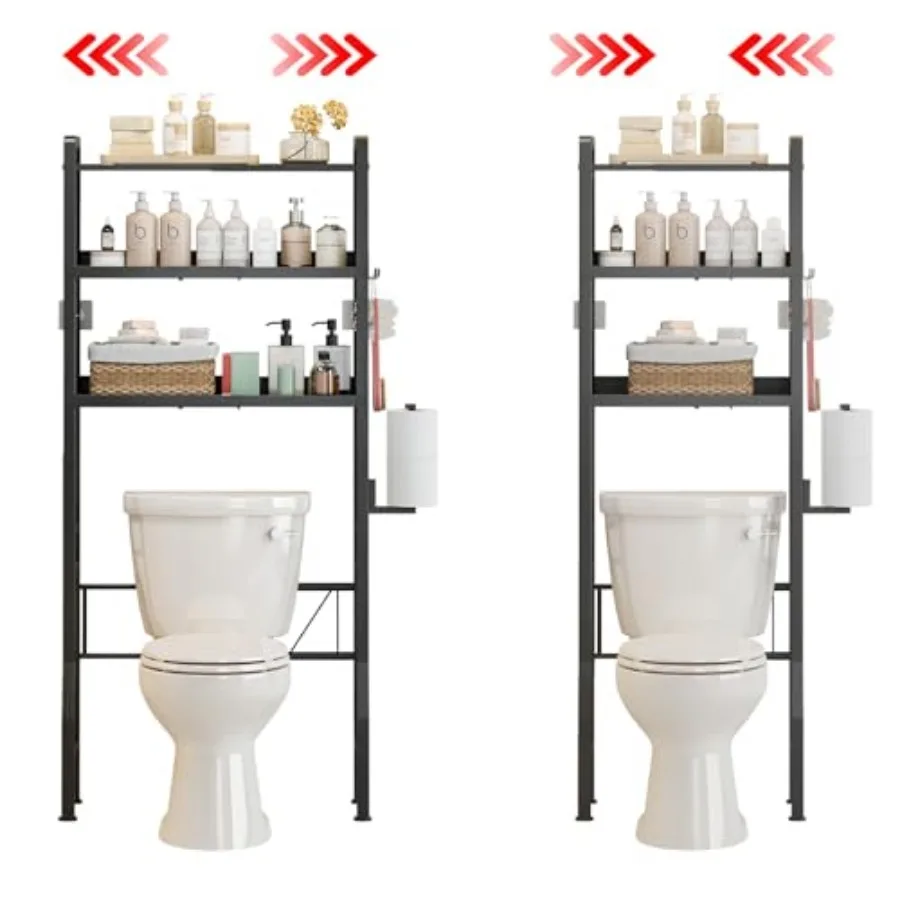 

Over the Toilet Storage Shelf 3-Tier Adjustable Bathroom Organizers and Storage Shelves Bathroom Rack Above Toilet Storage with