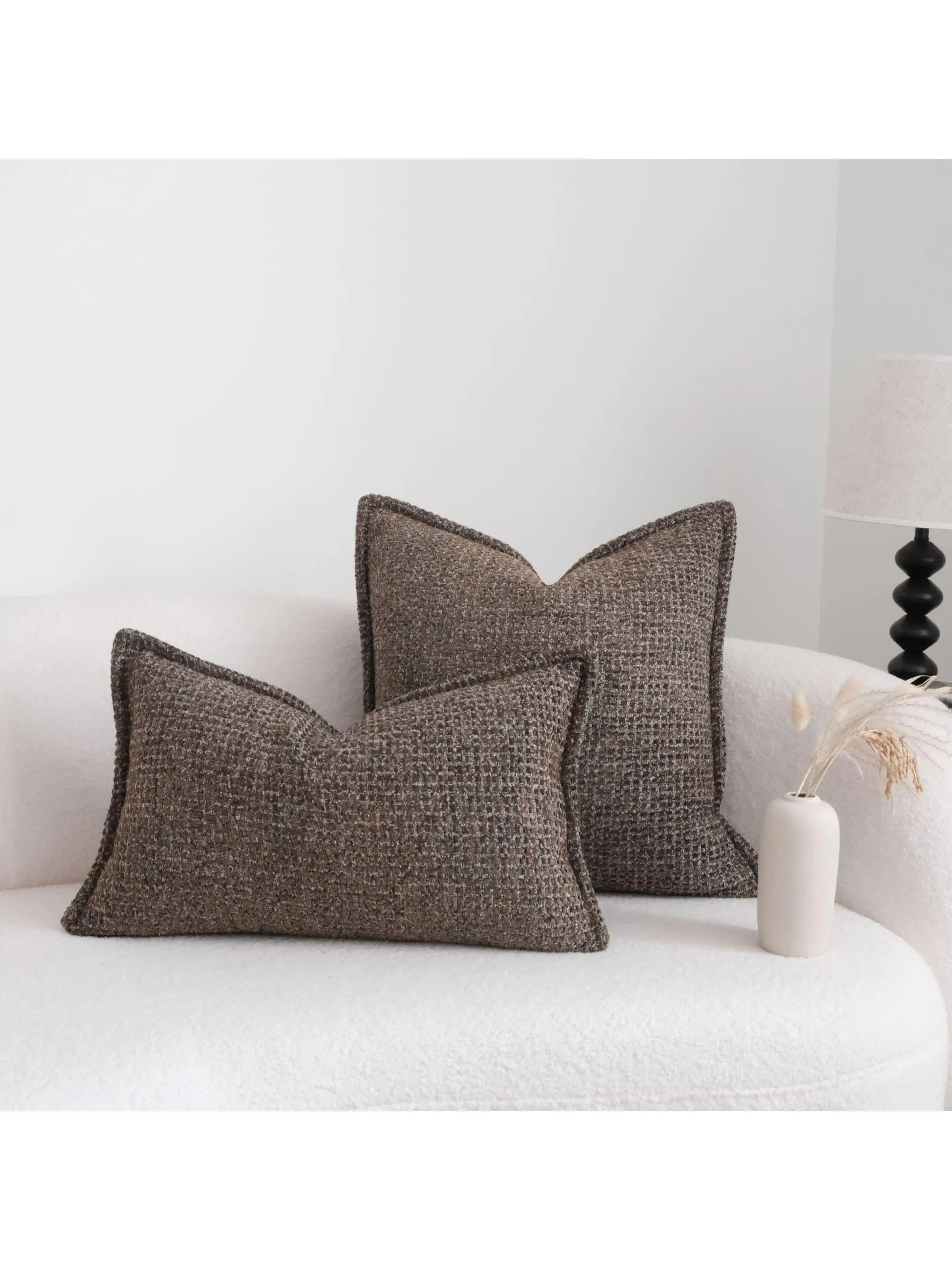 

Modern Minimalist Sofa Pillow Living Room Sample Room Hotel Pillow Square Trimmed Cushion Home Decorative Throw Pillow