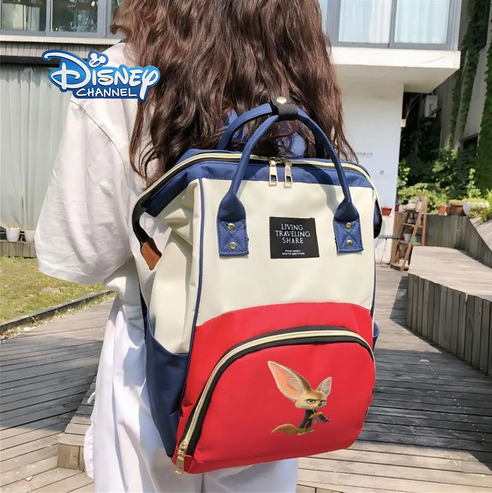 

Large Capacity Disney Zootopia Nylon Mommy Bag Organized Diaper Backpack with Insulated Sections