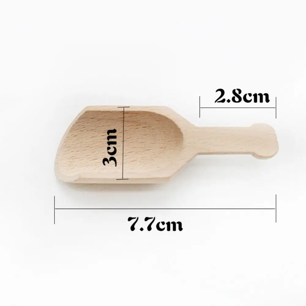 

Beech Japanese Style Pharmaceutical Mini Unpainted Wooden Tea Spoon Bath Salt Spoon Seasoning Spoon Wood Spoons