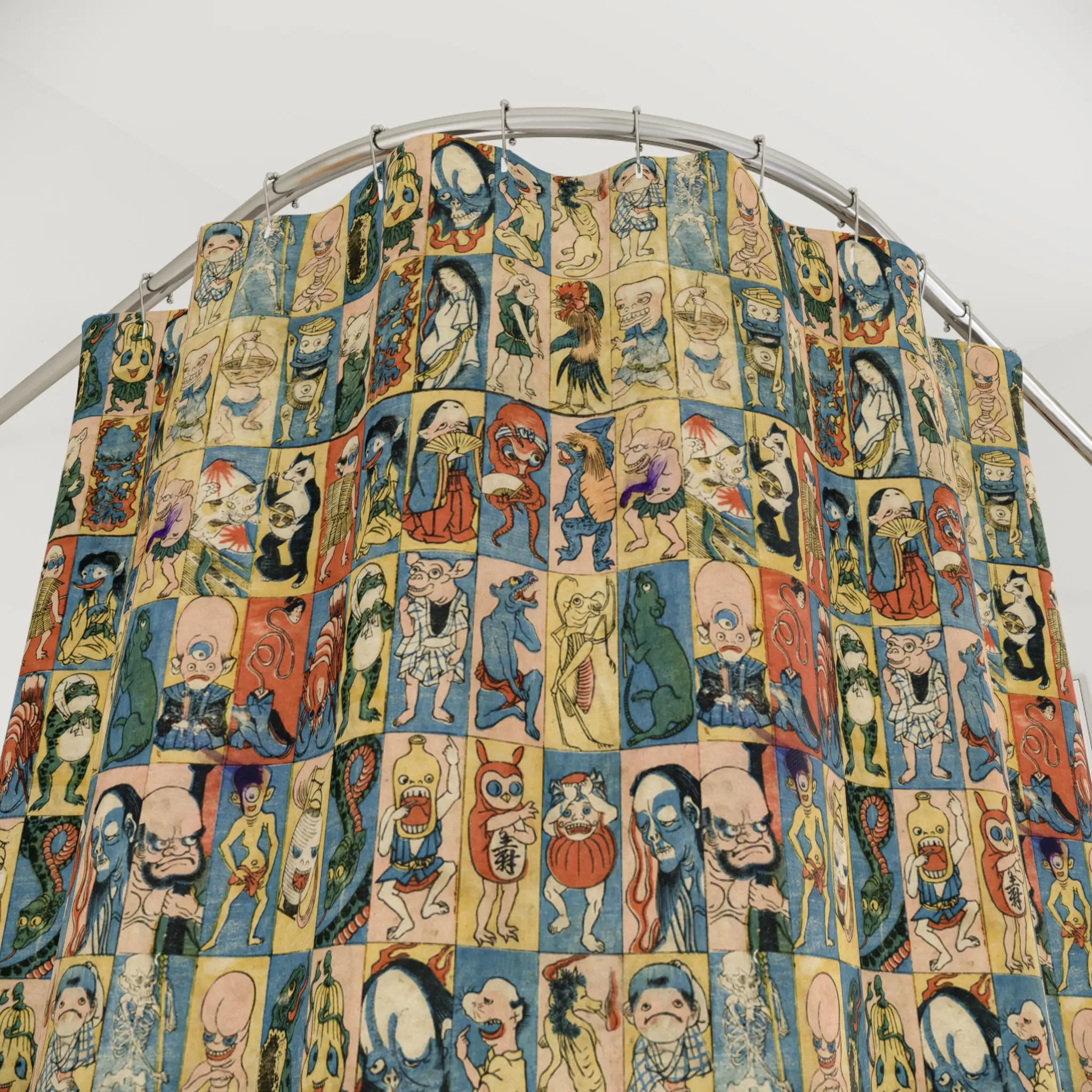 Vintage Pop Art Comic Book Shower Curtain Bathroom Decor Waterproof Shower Curtain for Modern Home Bathroom