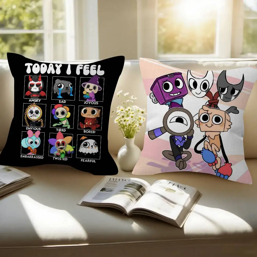 Popular Game D-Dandys World cute   Cushion Cover Inches Farmhouse Decor Home Throw Pillow Covers for Couch Decorations