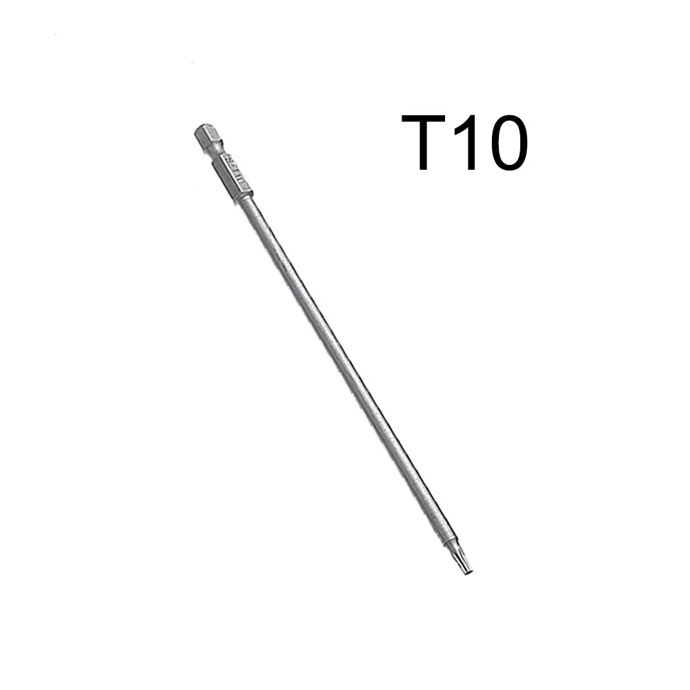 Fraudebestendige beveiligingsbit Magnetische bitset Torx-schroevendraaier Platte kop 1/4" zeskantbit 150 mm lang T8 T10 T15 T20 T25 T27 T30/T40 - afbeelding 1