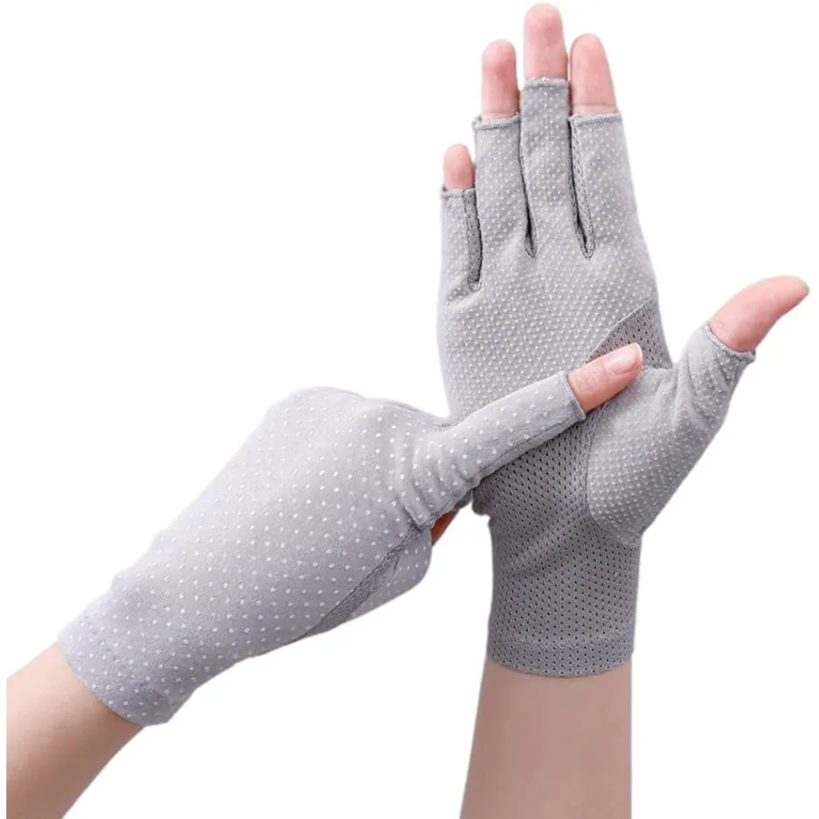 

Women Sunblock-Fingerl Gloves UV-Sun-Protection Driving Non-Slip Outdoor Gloves for Women Girls
