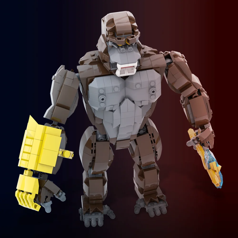 Gobricks Moc Mech โมเดลลิงชิมแปนซีบล็อกตัวต่อหุ่นยนต์ของเล่นสร้างสรรค์สำหรับเด็กของขวัญวันเกิด