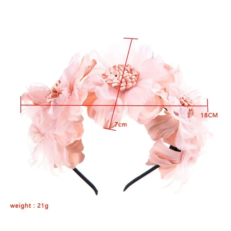 Lovely Flower Wreath Headband Baby Girls Headwraps Newborn Photography Props Gift Hair Bands Headwear Children Hair Accessories