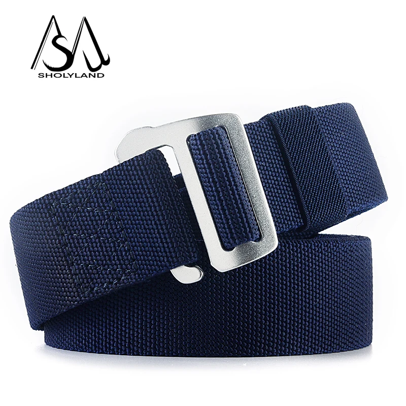 New Trendy Fashion Men\'s Elastic Canvas Military Belt Men\'s Tactical Military Belt Outdoor Belt High Quality Design Belt