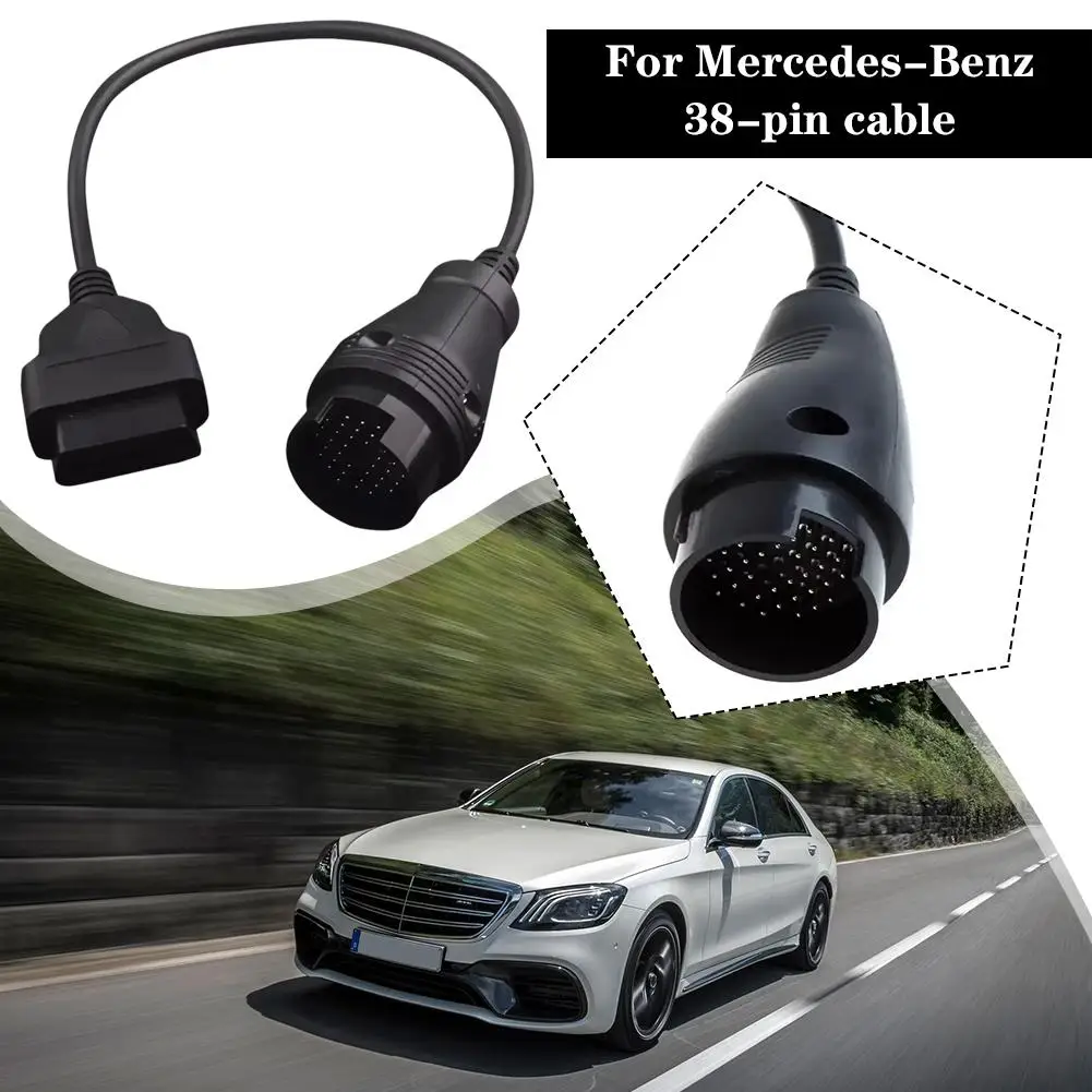 for Benz 38Pin Full PIN To 16 Pin OBD2 Adapter Connector Cable For Mercedes 38Pin OBD Diagnostic Cable Adapter OBD2 Scanne Q0L5